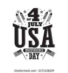 Usa Independence day 4th of July background with us flag premium Vector. National holiday Festive illustration.