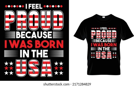 USA Independence Day (4th of july ). T-Shirt Design Template.