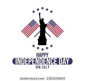 USA Independence day 4th July template vector. American independence day template vector.