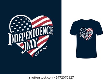 USA Independence Day ( 4. Juli) T-Shirt Design.Vektorgrafik Design