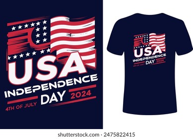 USA Independence Day ( 4th of July) T-Shirt Design.Vector design