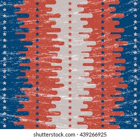 USA Independence Day 4th of July vintage background festive themes. Retro texture. Flat style. Painted in the colors of American flag. For use in the design of greeting cards. Vector illustration
