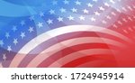 USA independence day abstract background with elements of the american flag in red and blue colors