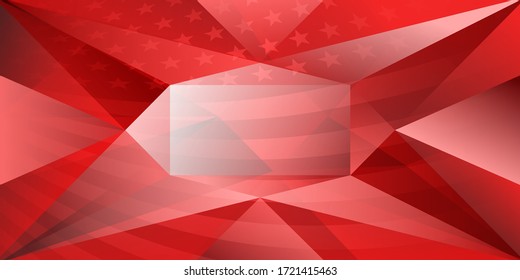 USA independence day abstract background with elements of the american flag in red colors