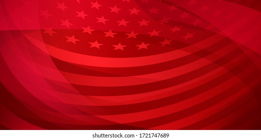 USA independence day abstract background with elements of the american flag in red colors