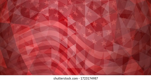 USA independence day abstract background with elements of the american flag in red colors
