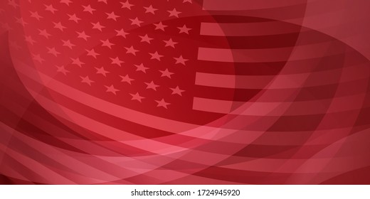 USA independence day abstract background with elements of the american flag in red colors