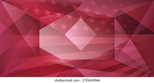 USA independence day abstract background with elements of the american flag in red colors