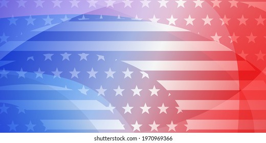 USA independence day abstract background with elements of american flag in red and blue colors
