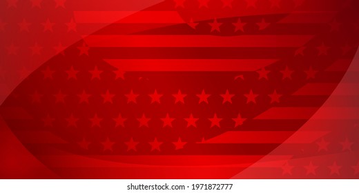 USA independence day abstract background with elements of american flag in red colors