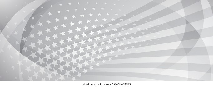 USA independence day abstract background with elements of american flag in gray colors