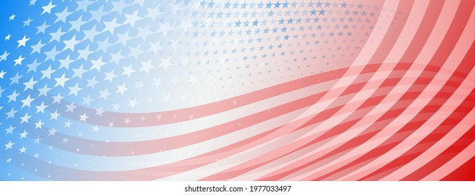 USA independence day abstract background with elements of american flag in red and blue colors