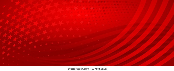 USA independence day abstract background with elements of american flag in red colors