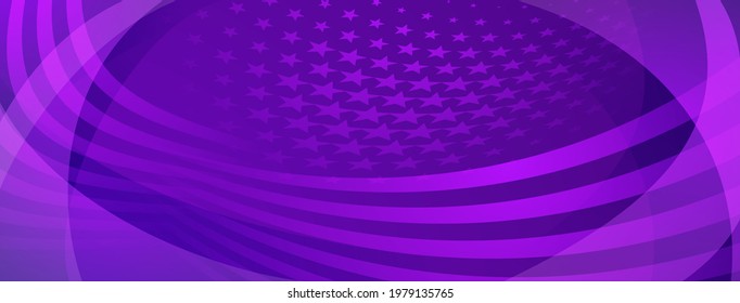 USA independence day abstract background with elements of american flag in purple colors
