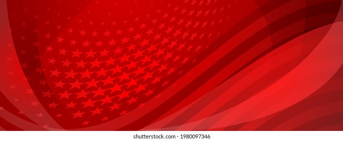 USA independence day abstract background with elements of american flag in red colors