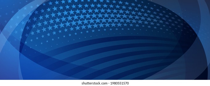 Fondo abstracto del Día de la Independencia de Estados Unidos con elementos de la bandera estadounidense en colores azules