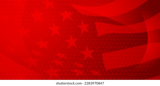USA independence day abstract background with elements of the american flag in red colors