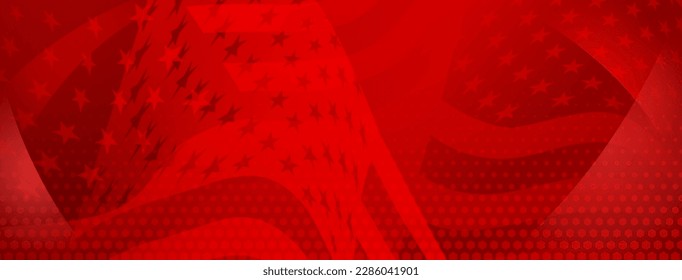 USA independence day abstract background with elements of the american flag in red colors