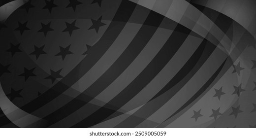 USA independence day abstract background with elements of the american flag in dark colors
