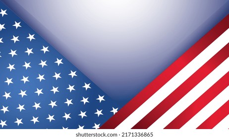 USA Independence Day Background, American Day with USA Flag and Copy Space Area. Suitable to place on content with that theme or other about USA