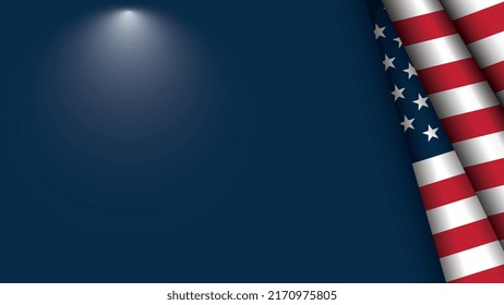 USA Independence Day Background with USA Flag and Copy Space Area. Suitable to place on content with that theme or other about USA