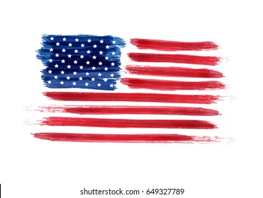 USA Independence day background. Happy 4th of July. Vector abstract grunge flag. Template for banner, greeting card, invitation, poster, flyer, etc.