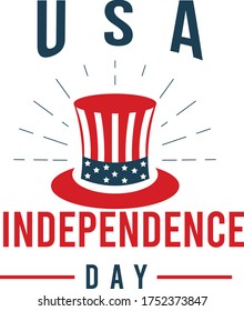 USA Independence Day Banner design suitable for fabric print / print on any colour. also colour can be edit with editable files. vector illustration design or any other print