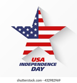 USA Independence Day banner or poster design template vector illustration