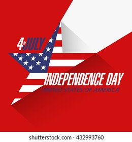 USA Independence Day banner or poster design template vector illustration