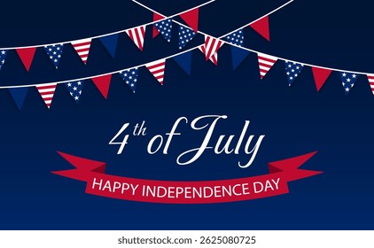 USA Independence Day banner for sale, discount, advertisement, web etc. Vector illustration
