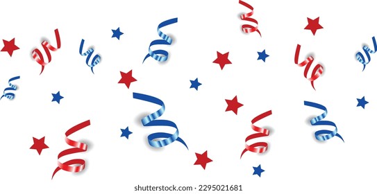 USA Independence Day banner template American flag balloons decor. 4th of July celebration poster template. Vector