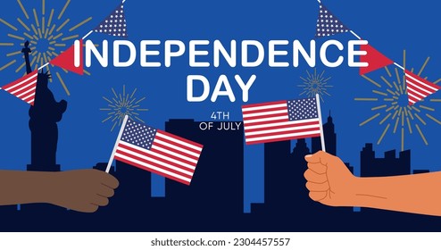 USA independence day banner, vector illustration