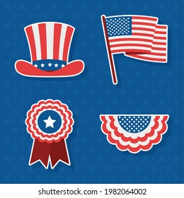 usa independence day banners design