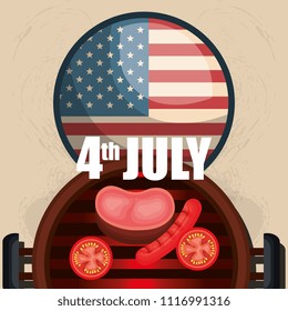 USA independence day barbeque party