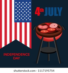 USA independence day barbeque party