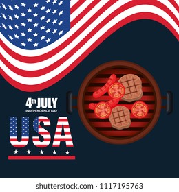 USA independence day barbeque party