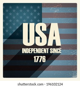 USA independence day card concept with space for text. Eps10 vector illustration.