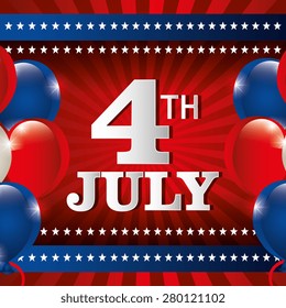 USA independence day card design, vector illustration.