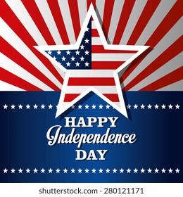 USA independence day card design, vector illustration.
