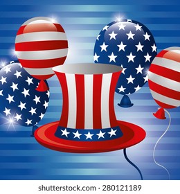 USA independence day card design, vector illustration.