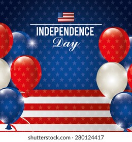 USA independence day card design, vector illustration.