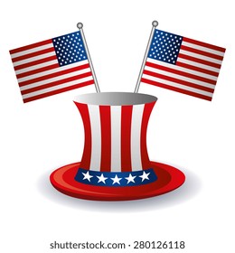 USA independence day card design, vector illustration.