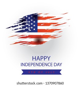 USA Independence day cards. Template of various 4 july labels of America identity vector illustration - Vector