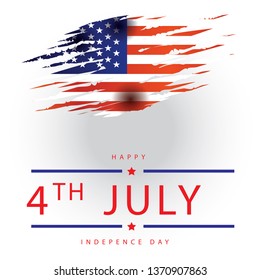 USA Independence day cards. Template of various 4 july labels of America identity vector illustration - Vector
