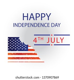 USA Independence day cards. Template of various 4 july labels of America identity vector illustration - Vector