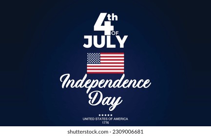 USA Independence Day celebration. 4th of July. American national holiday. Vector Illustration