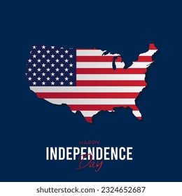 USA Independence Day Celebration, Happy 4th of July greeting card
