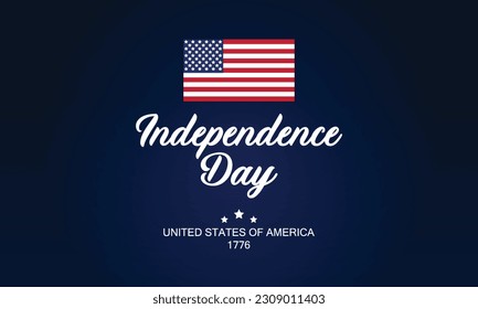 USA INDEPENDENCE DAY Celebration Poster. American national holiday. Illustration Vector