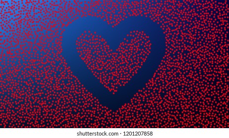 USA Independence Day. Colors of American Flag. . Abstract Background with Many Random Falling Stars Confetti on Blue Background. 