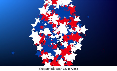 USA Independence Day. Colours of American Flag. . Invitation Background. Banner, Christmas and New Year card, Postcard, Packaging, Textile Print.